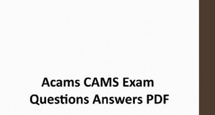 CAMS Exam Questions and Answers