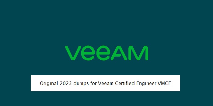Original 2023 dumps for Veeam Certified Engineer VMCE