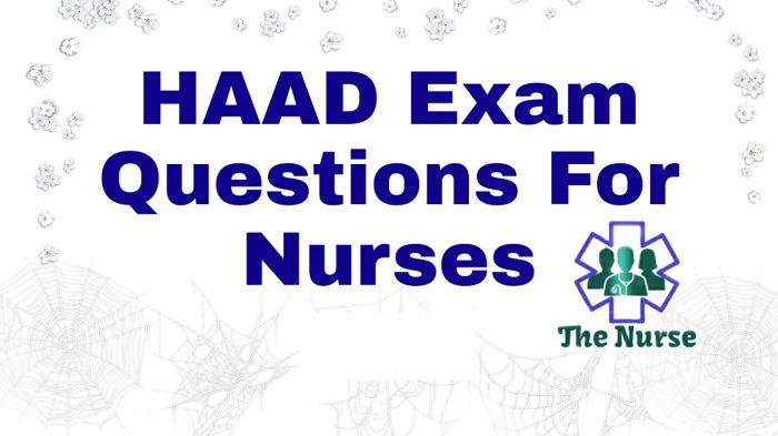 HAAD-RN Real Exam Questions and Answers FREE