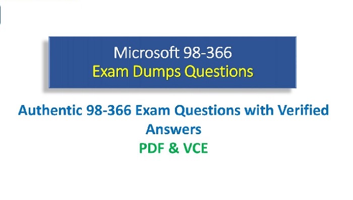 Microsoft 98-366 Real Exam Questions and Answers FREE