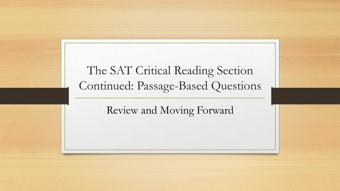 SAT critical reading section